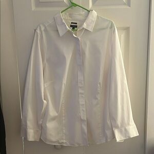 Talbots Women's White Button Down Shirt